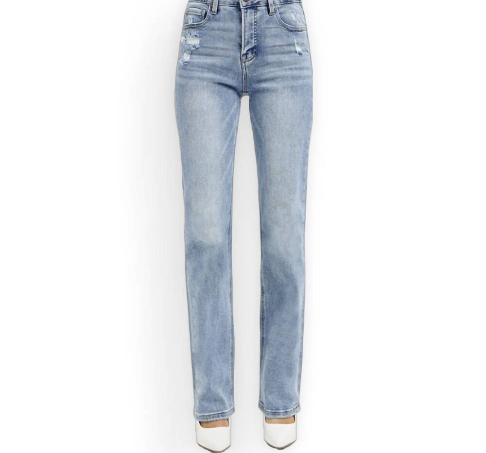 NEW RISEN delicate distraction straight jeans in medium wash